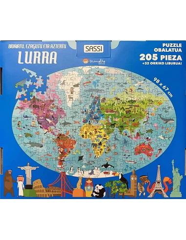 Lurra - Bidaiatu, Ezagutu eta Aztertu Liburua-Puzzle 205 piezas