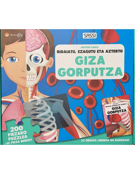 Giza Gorputza - Bidaiatu, Ezagutu eta Aztertu Liburua-Puzzle 200 piezas