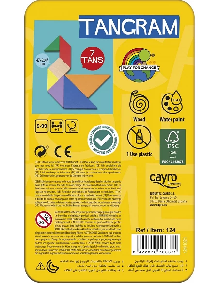Tangram de Madera en Caja de Meta