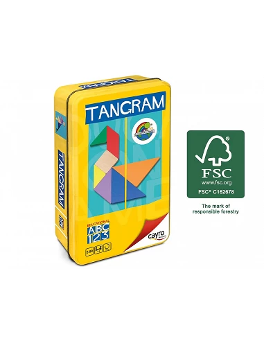 Tangram de Madera en Caja de Meta