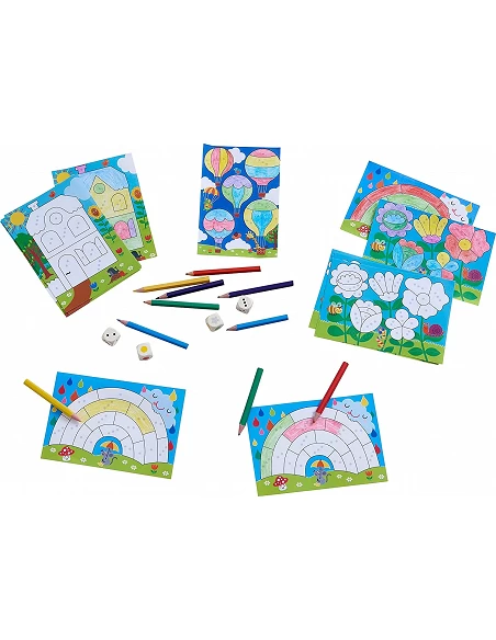 Multicolor juego de mesa haba