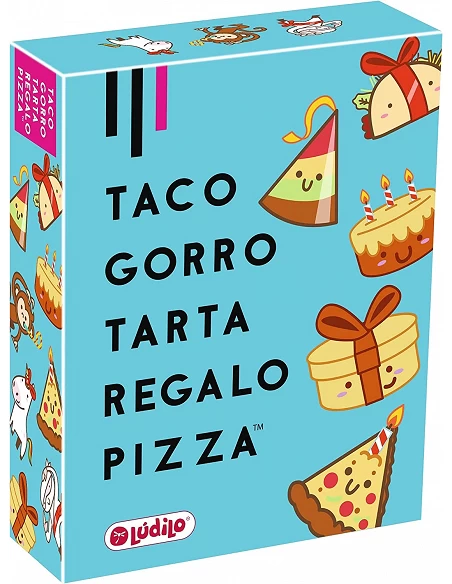 Taco, gorro, tarta, regalo, pizza
