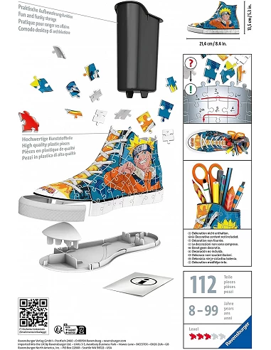 Puzzle 3D Portalápices Zapatilla Naruto