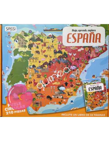 Libro Puzzle España: Viaja, Aprende, Explora 210 Piezas
