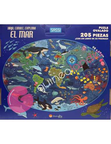 Libro Puzzle El Mar: Viaja, Conoce, Explora 205 Piezas