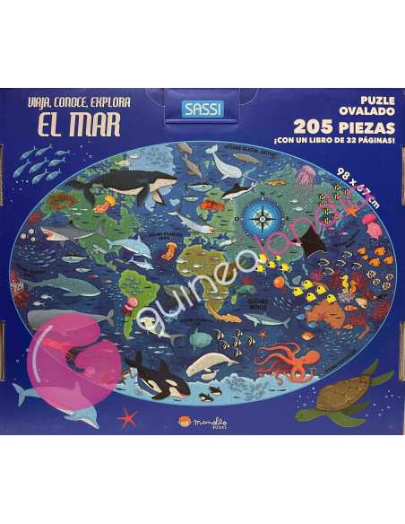 Libro Puzzle El Mar: Viaja, Conoce, Explora 205 Piezas