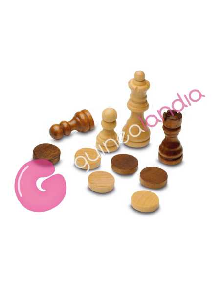 3 en 1 Ajedrez - Damas - Backgammon