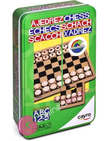 Ajedrez Viaje Caja Metálica
