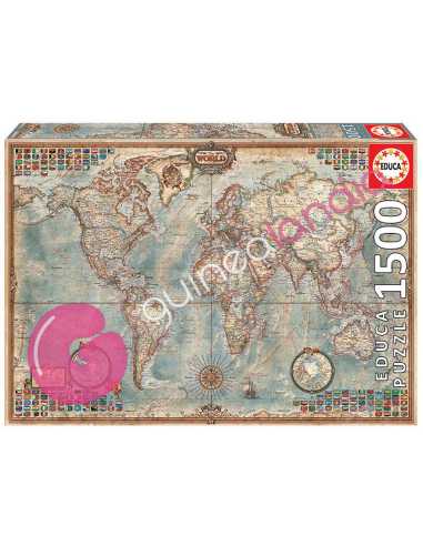 El Mundo Mapa Político 1500 Piezas