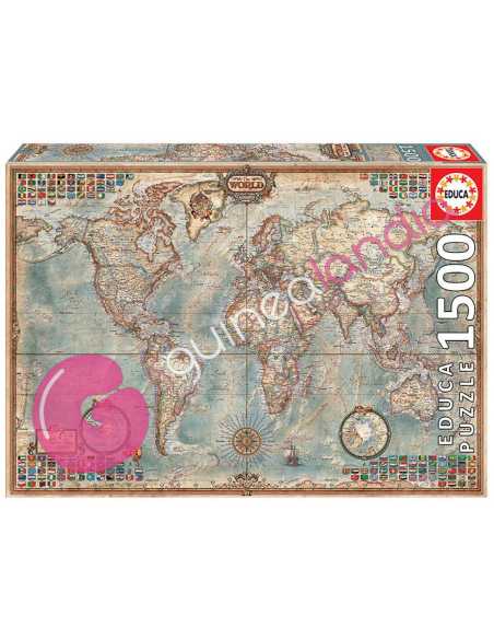 El Mundo Mapa Político 1500 Piezas