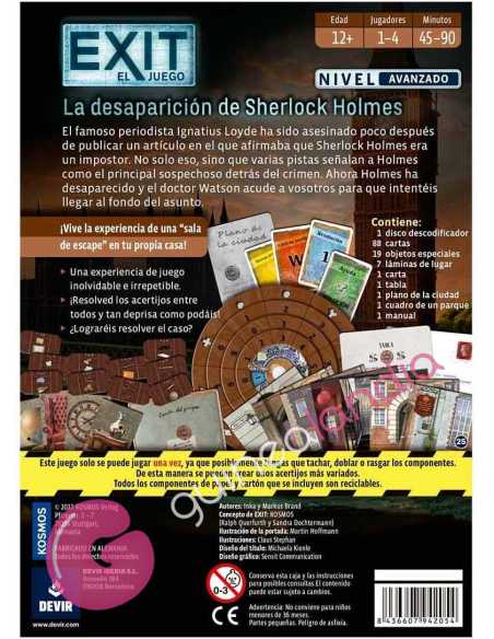 Exit - La Desaparición de Sherlock Holmes