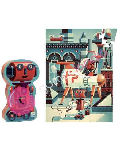 Puzzle Silueta Bob El Robot 36 piezas
