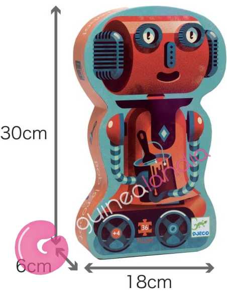 Puzzle Silueta Bob El Robot 36 piezas