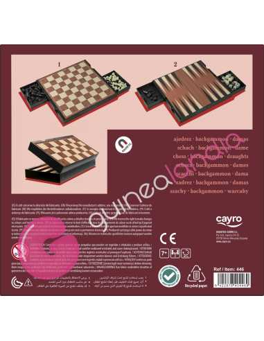 Ajedrez – Damas – Backgammon Magnético