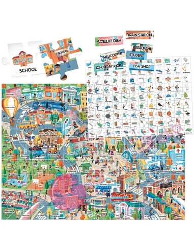 Easy English 100 Words City - Headu