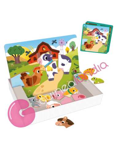 Granja Magnética – 12 Animales de Madera