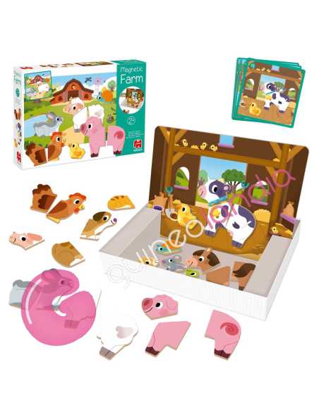 Granja Magnética – 12 Animales de Madera