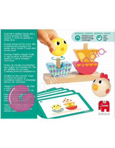 Apila y Enrosca Gallina