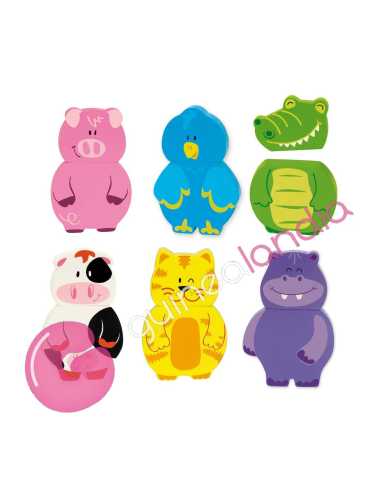 Puzzle Magnético Intercambiable Animales
