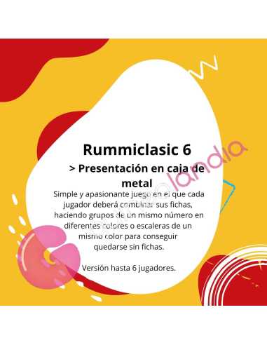 Rummi Clasic 6 Jugadores – Caja Metálica