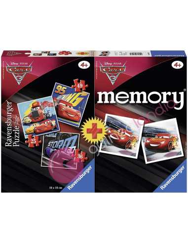 Cars Disney Multipack Memory + 3 Puzzles
