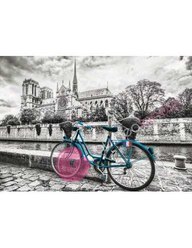 Bicicleta Cerca de Notre Dame Puzzle 500 piezas