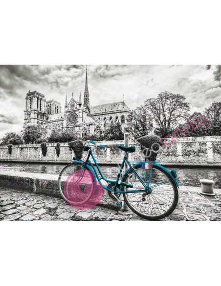 Bicicleta Cerca de Notre Dame Puzzle 500 piezas