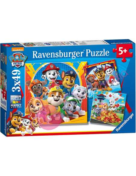 Puzzle Patrulla Canina 3x49 piezas