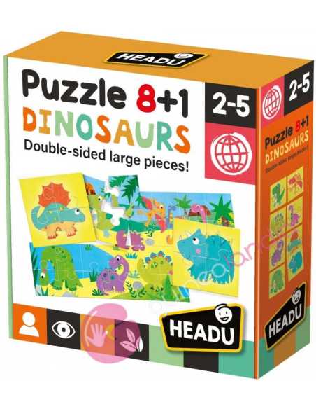 Puzzle 8+1 Dinosaurios - Headu