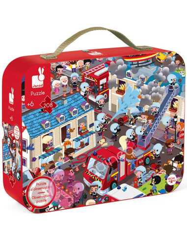 Puzzle De Observación Bomberos Al Rescate 208 Piezas - Janod