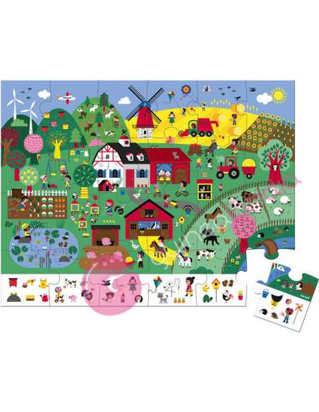Puzzle De Observación La Granja 24 piezas - Janod