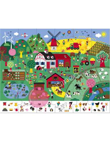 Puzzle De Observación La Granja 24 piezas - Janod