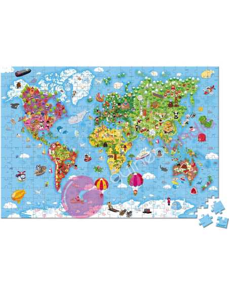 Puzzle Gigante Atlas Mundial 300 Piezas - Janod