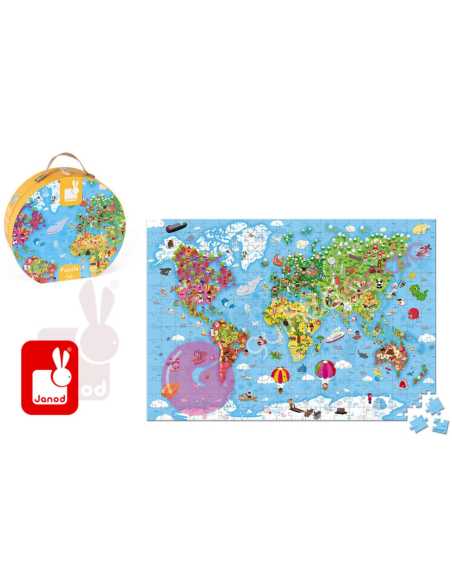 Puzzle Gigante Atlas Mundial 300 Piezas - Janod