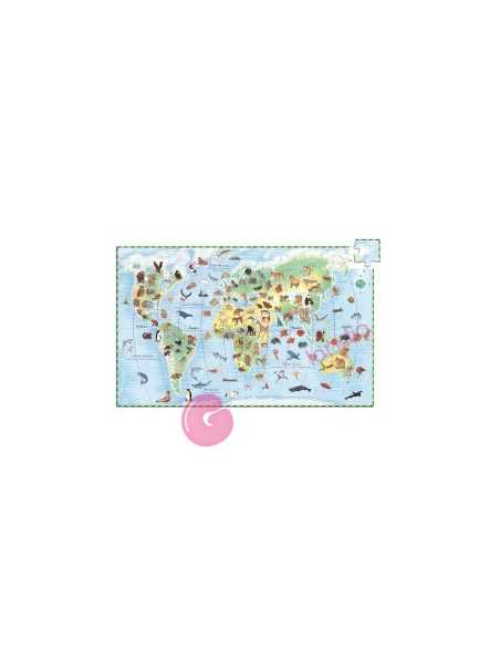 Puzzle Observación Animales del mundo 100 pzs Djeco