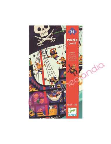 Puzzle Gigante El barco pirata 36 pzs Djeco