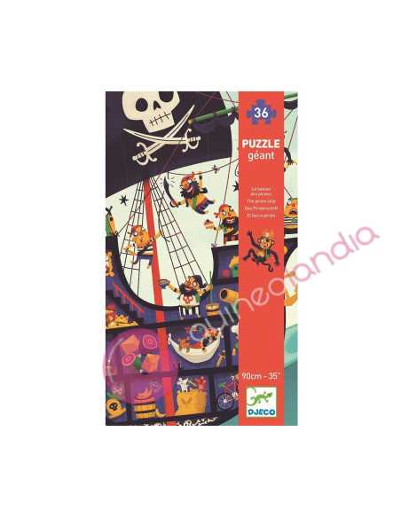 Puzzle Gigante El barco pirata 36 pzs Djeco