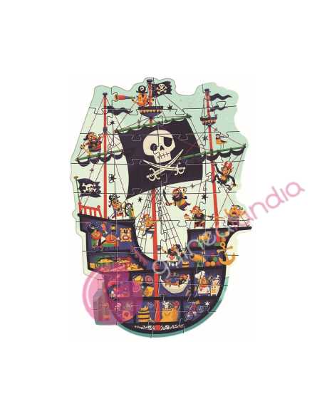 Puzzle Gigante El barco pirata 36 pzs Djeco