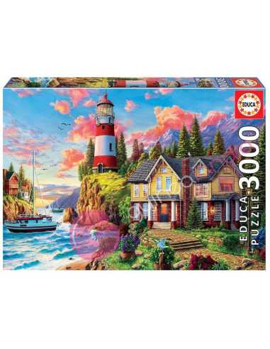 Faro cerca del Océano Puzzle 3000 piezas - Educa