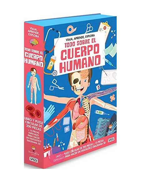 Libro puzzle. Todo sobre el cuerpo humano: viaja, aprende, explora