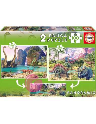 Dino world 2x100 piezas