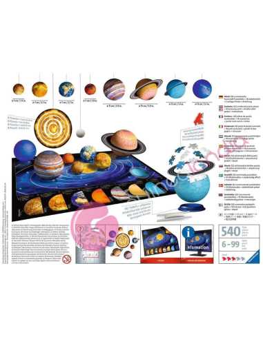 Puzzle 3D El Sistema Planetario  3D 522 Piezas