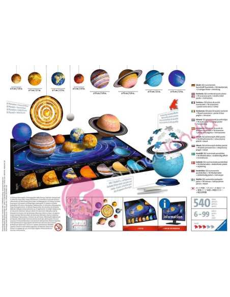 Puzzle 3D El Sistema Planetario  3D 522 Piezas