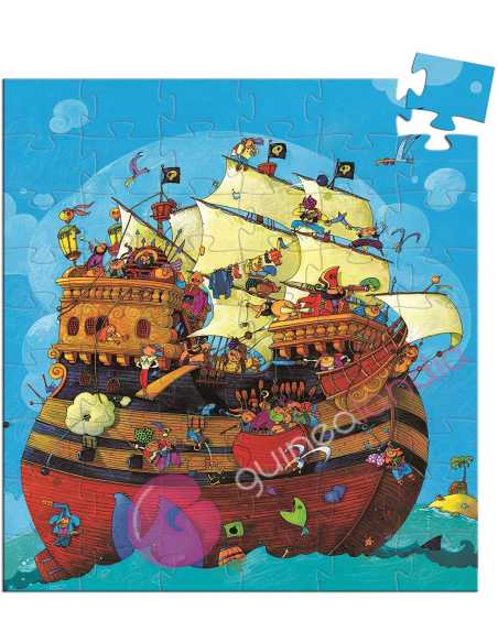 Puzzle Silueta Barco Pirata 54 pzs Djeco