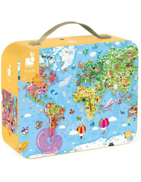 Puzzle Gigante Atlas Mundial 300 Piezas - Janod