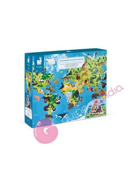 Puzzle Educativo Animales en peligro de extinción 200 piezas - Janod