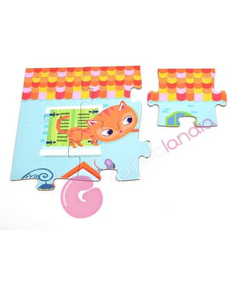Puzzle Silueta Pachat y sus Amigos 24 pzs Djeco