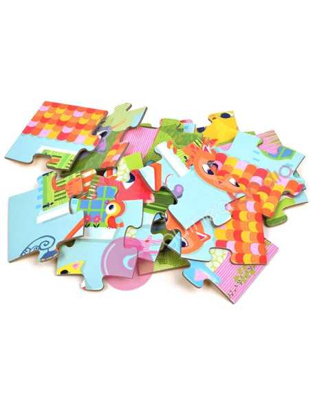 Puzzle Silueta Pachat y sus Amigos 24 pzs Djeco