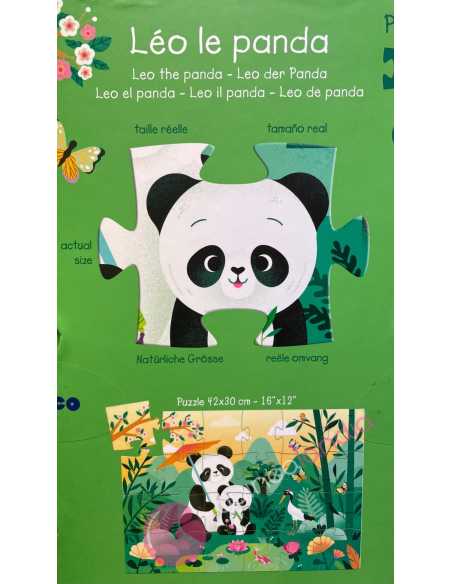 Puzzle Silueta Leo El Panda 24 piezas - Djeco