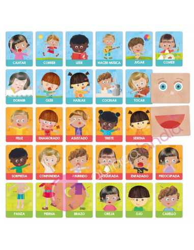 Flashcards Montessori Emociones y Acciones - Headu